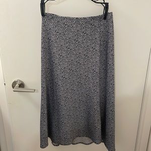 Blue knee length slip skirt